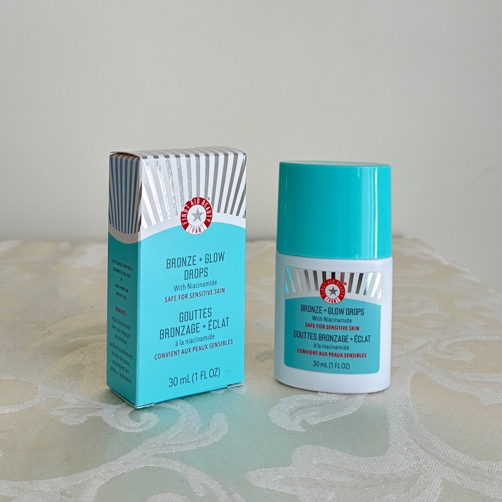 NIB First Aid Beauty Bronze+Glow Drops with Niacinamide Full Size 30 ml/1 oz